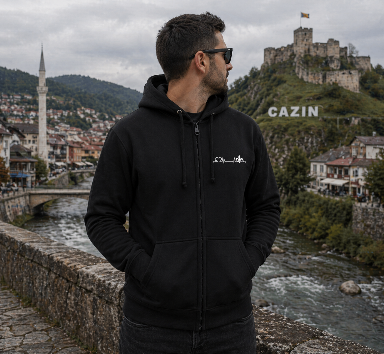 Muški duks sa patent zatvaračem – Srce Bosne | Prednja štampa