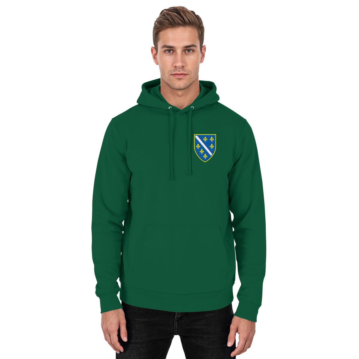Bosanski grb – ljubav prema domovini s ponosom | Premium vez – Basic uniseks hoodie