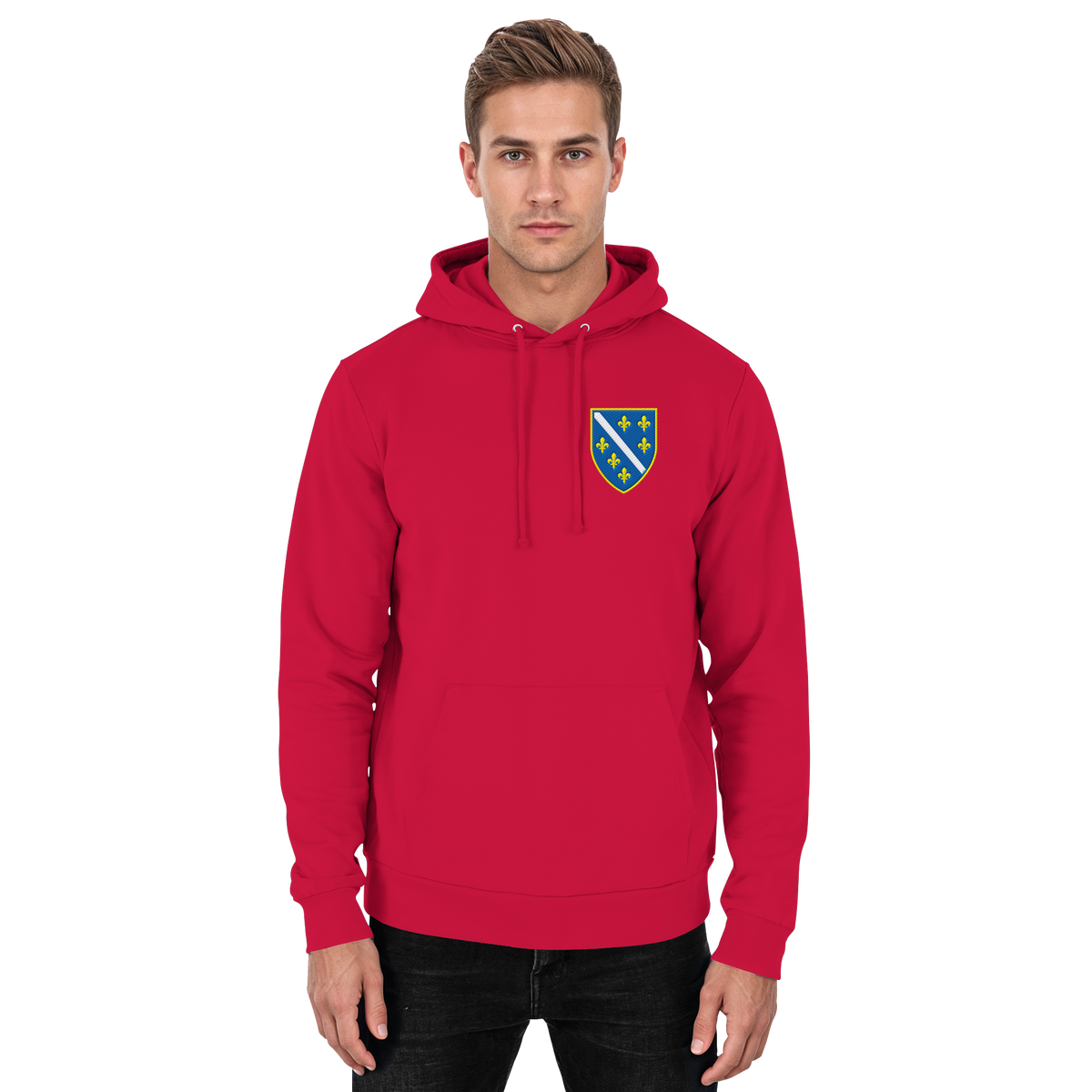 Bosanski grb – ljubav prema domovini s ponosom | Premium vez – Basic uniseks hoodie