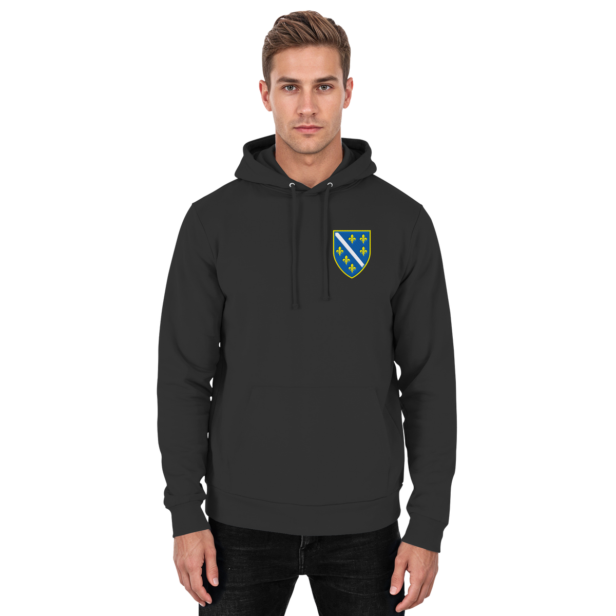 Bosanski grb – ljubav prema domovini s ponosom | Premium vez – Basic uniseks hoodie