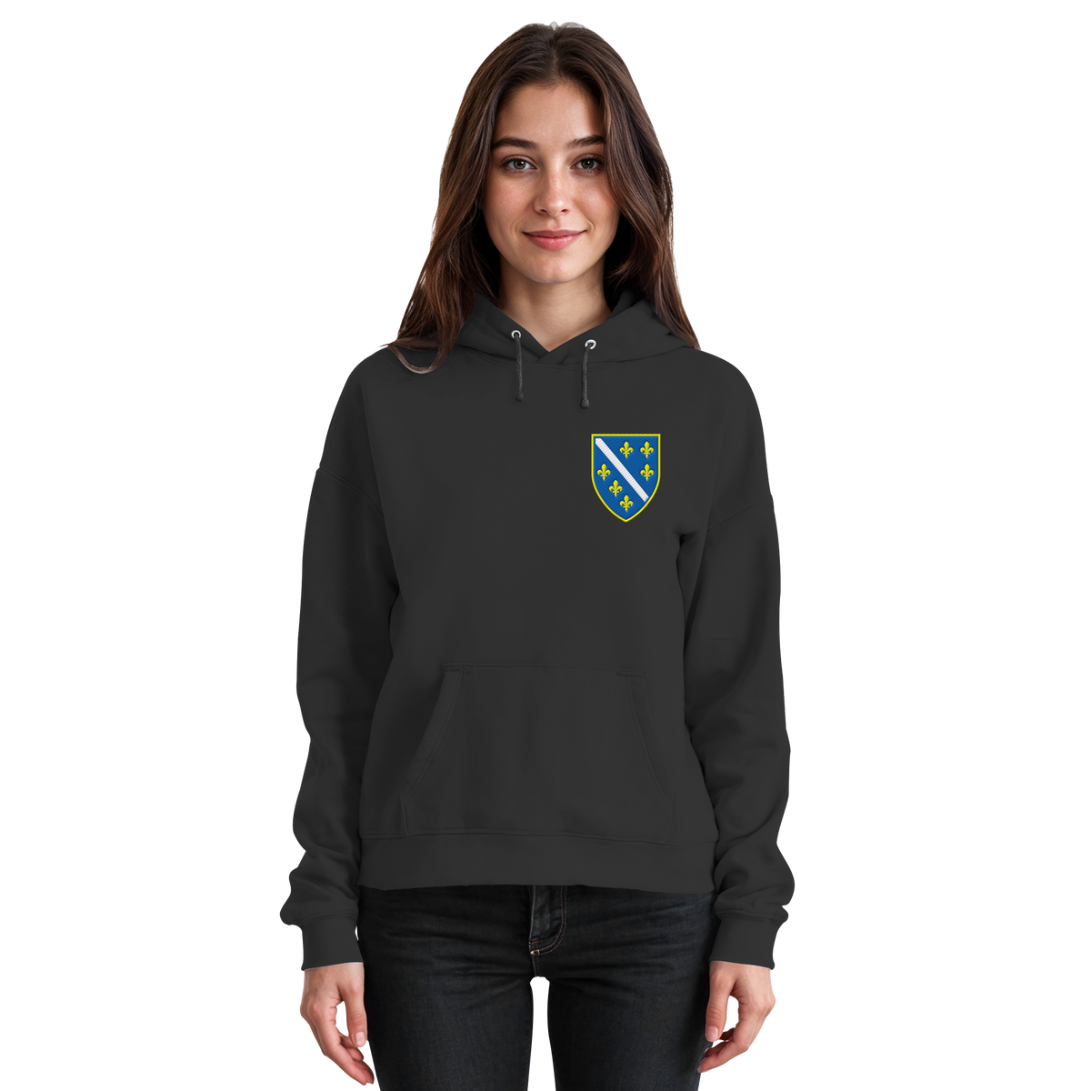 Bosanski grb – ljubav prema domovini s ponosom | Premium vez – Basic uniseks hoodie