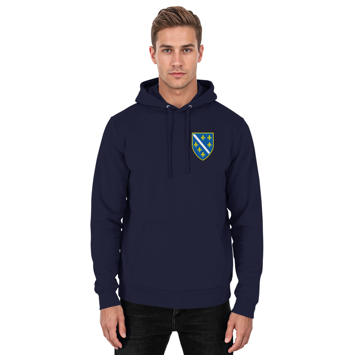 Bosanski grb – ljubav prema domovini s ponosom | Premium vez – Basic uniseks hoodie