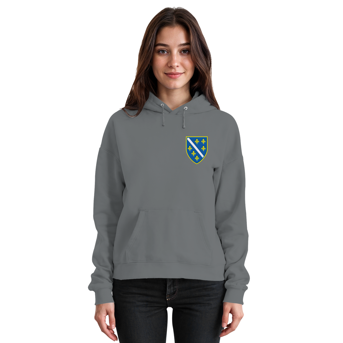 Bosanski grb – ljubav prema domovini s ponosom | Premium vez – Basic uniseks hoodie