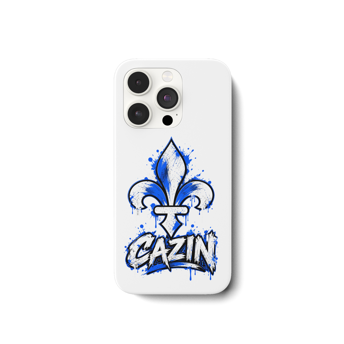 CAZIN futrola za mobitel – Bosanska ljiljan u grafiti dizajnu | Balkan Style - Futrola za iPhone 15 Pro
