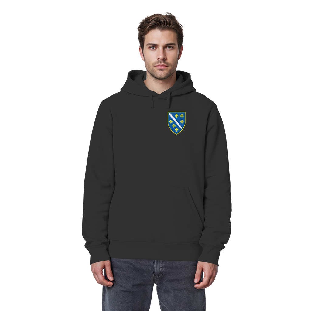 Bosanski grb – ljubav prema domovini s ponosom | Premium vez – organski basic hoodie