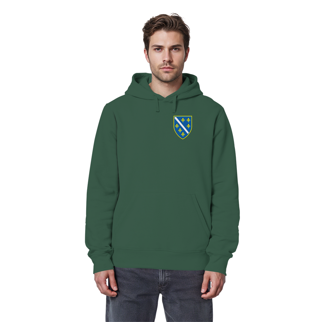 Bosanski grb – ljubav prema domovini s ponosom | Premium vez – organski basic hoodie