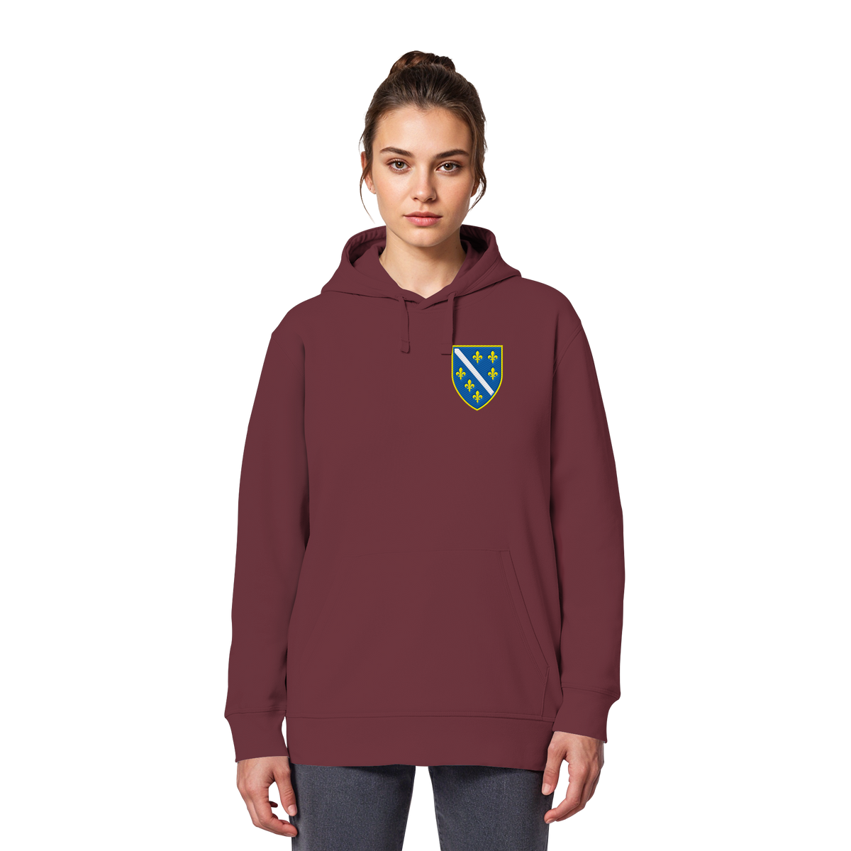 Bosanski grb – ljubav prema domovini s ponosom | Premium vez – organski basic hoodie