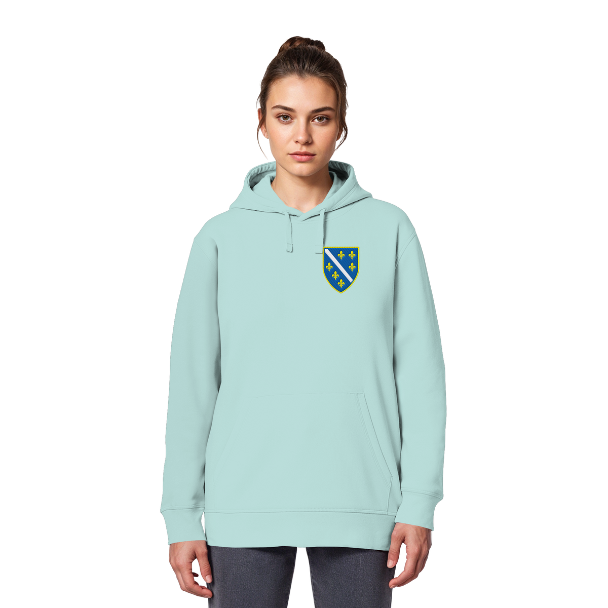 Bosanski grb – ljubav prema domovini s ponosom | Premium vez – organski basic hoodie