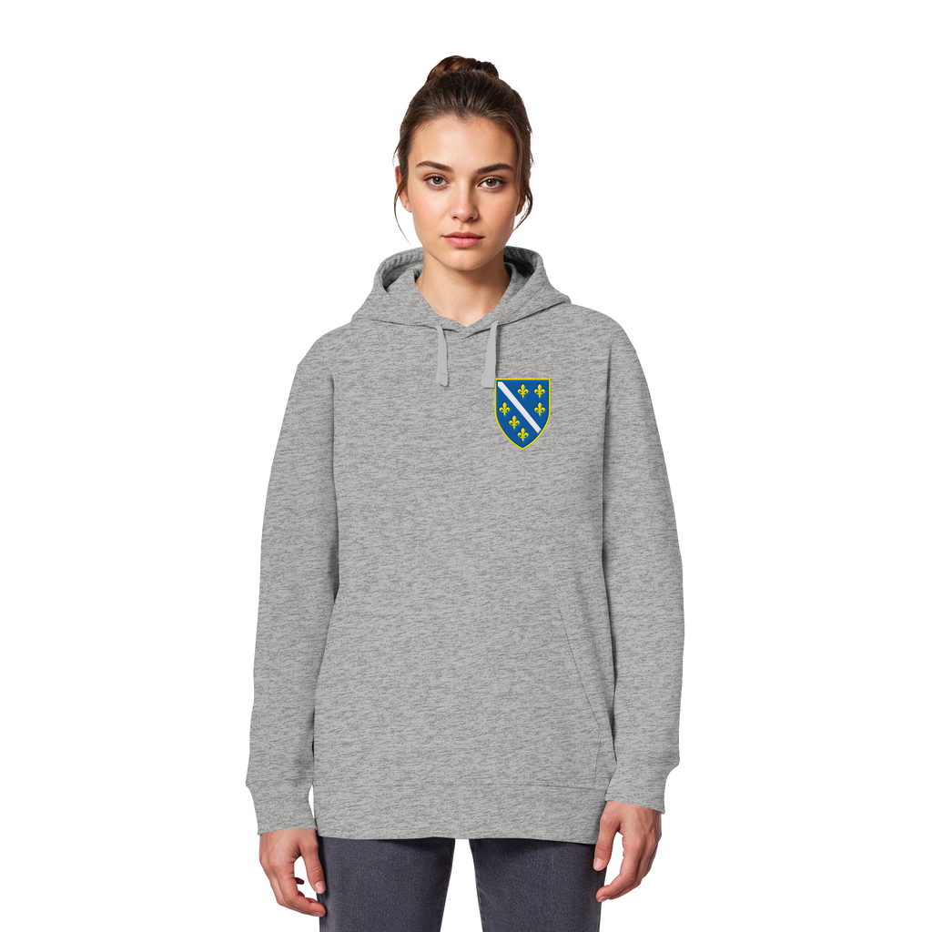 Bosanski grb – ljubav prema domovini s ponosom | Premium vez – organski basic hoodie