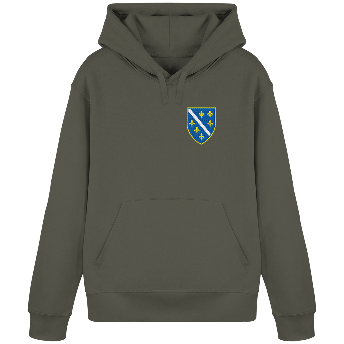 Bosanski grb – ljubav prema domovini s ponosom | Premium vez – organski basic hoodie