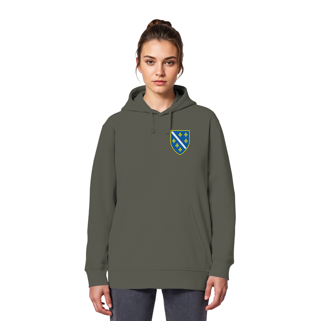 Bosanski grb – ljubav prema domovini s ponosom | Premium vez – organski basic hoodie