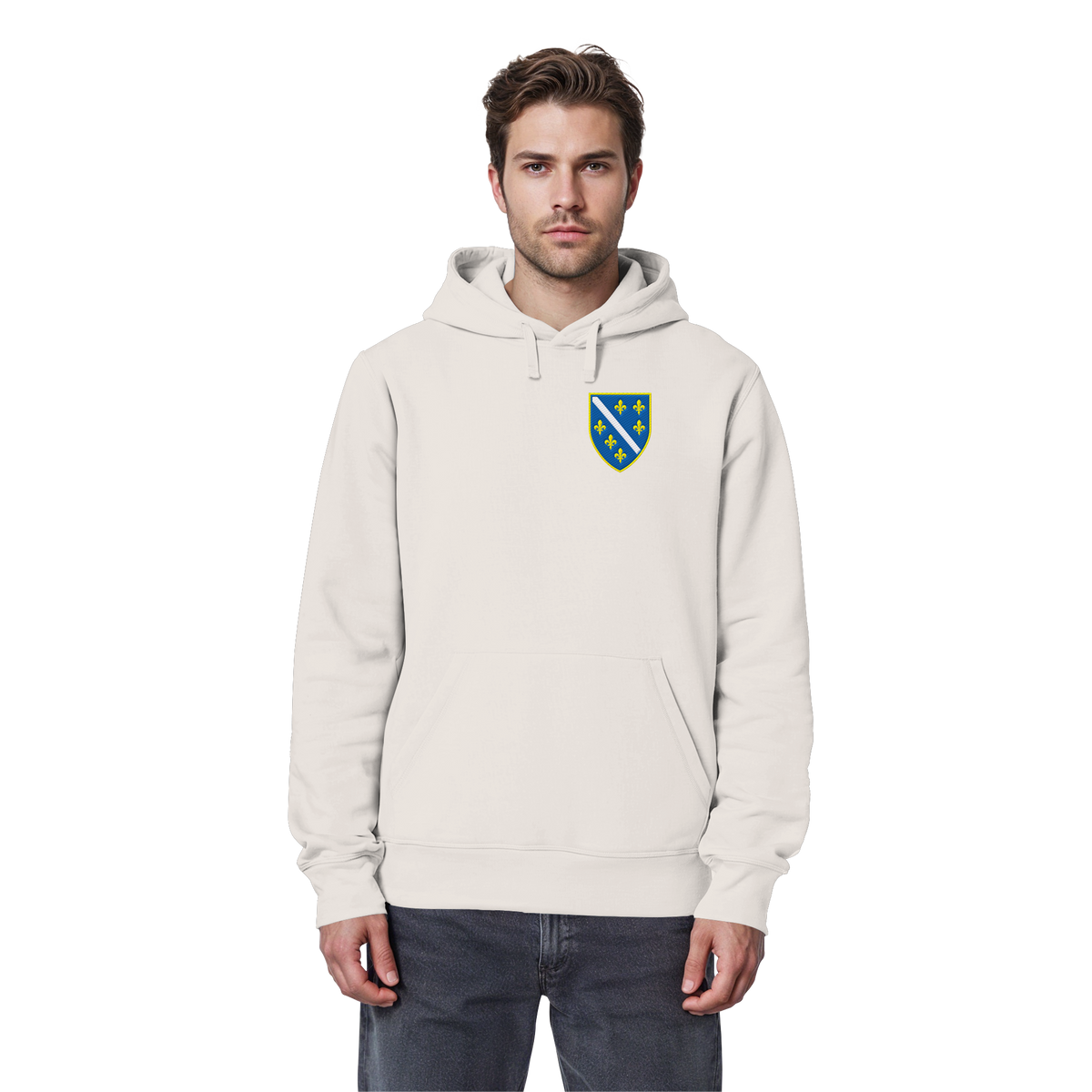 Bosanski grb – ljubav prema domovini s ponosom | Premium vez – organski basic hoodie