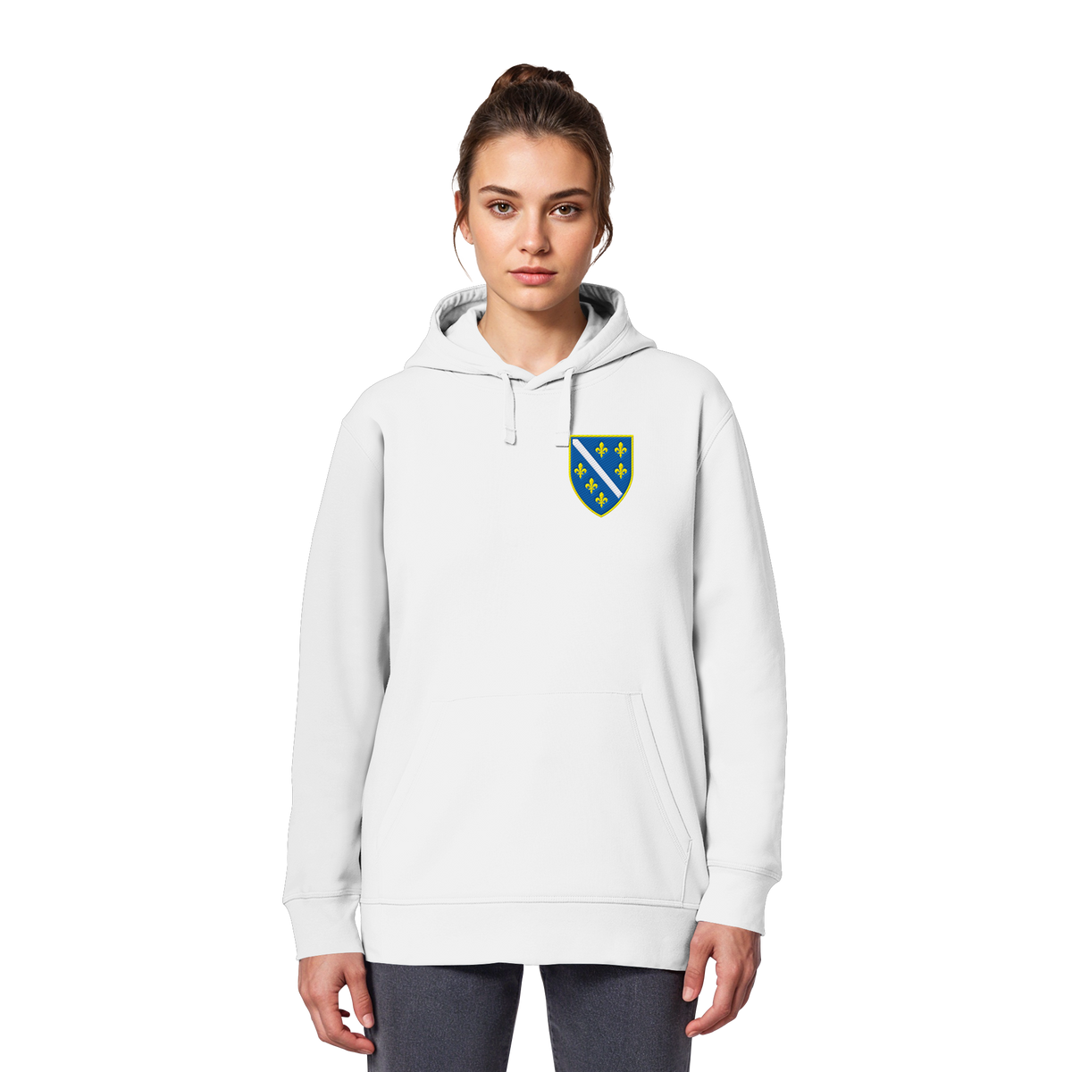 Bosanski grb – ljubav prema domovini s ponosom | Premium vez – organski basic hoodie