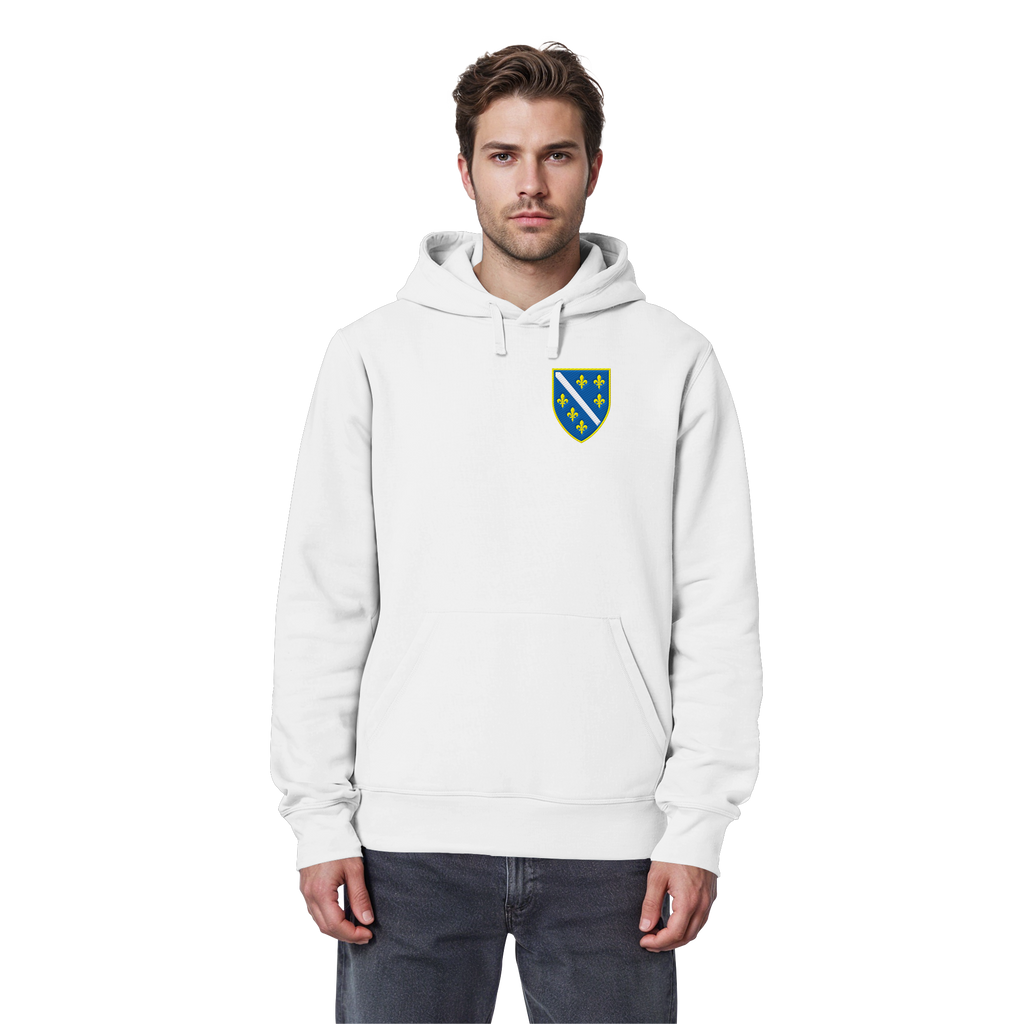 Bosanski grb – ljubav prema domovini s ponosom | Premium vez – organski basic hoodie