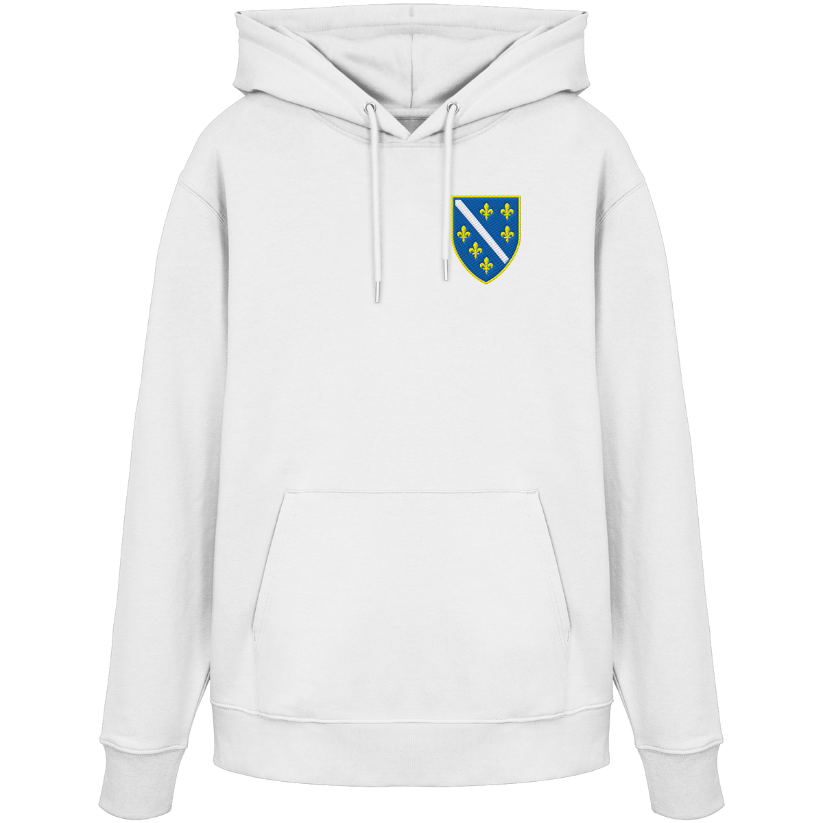 Premium organski hoodie s grbom Bosne i Višegradom i vezom | Stanley/Stella – Unisex
