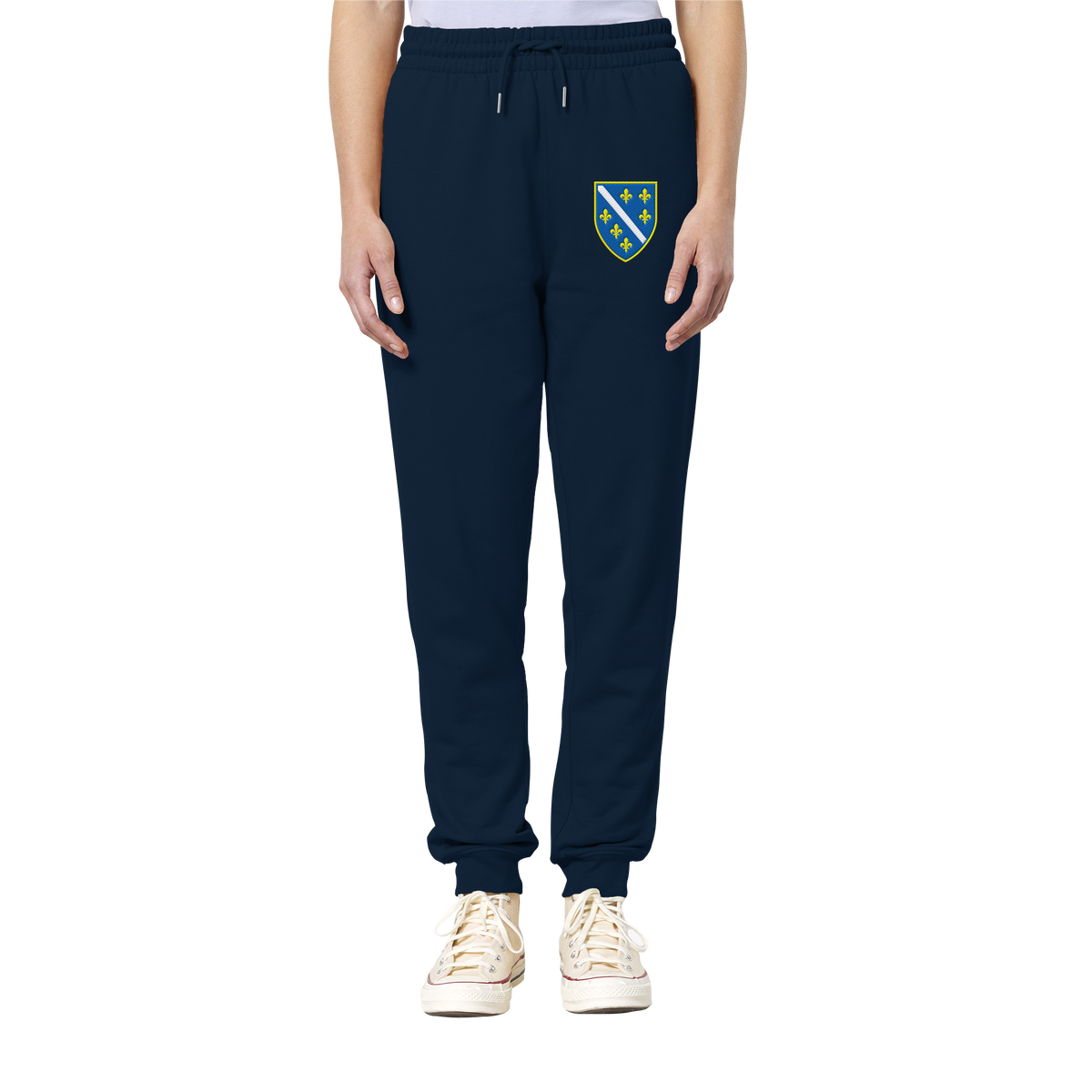 Premium organska jogging pantalone sa grbom Bosne i Hercegovine i vezom | Stanley/Stella – Unisex