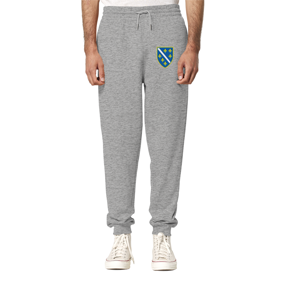 Premium organska jogging pantalone sa grbom Bosne i Hercegovine i vezom | Stanley/Stella – Unisex
