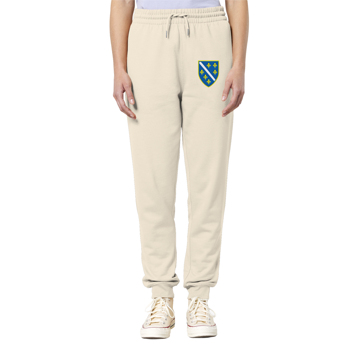 Premium organska jogging pantalone sa grbom Bosne i Hercegovine i vezom | Stanley/Stella – Unisex