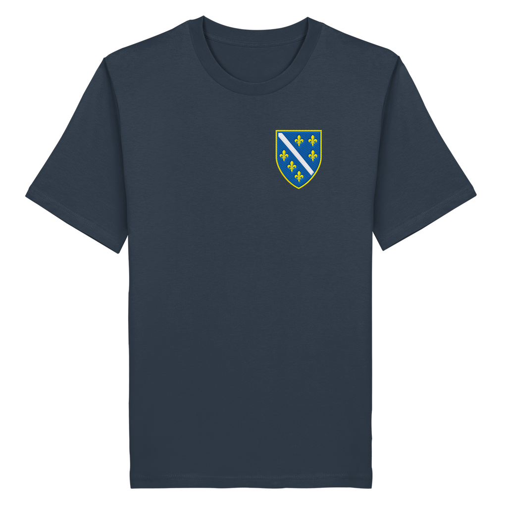 Premium organska majica s grbom Bosne i Hercegovine i vezom | Stanley/Stella – Unisex