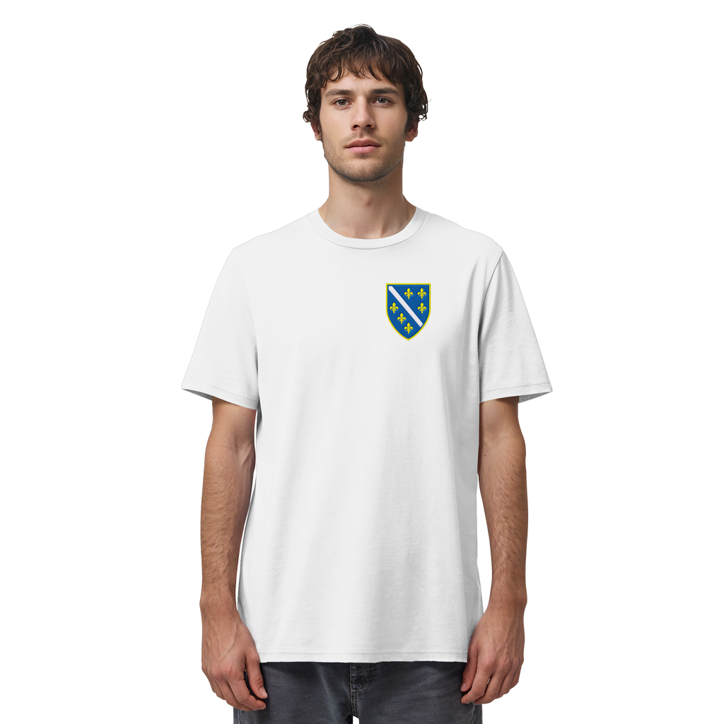 Premium organska majica s grbom Bosne i Hercegovine i vezom | Stanley/Stella – Unisex