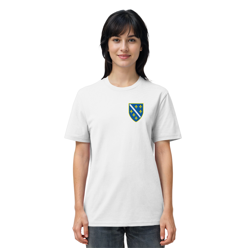 Premium organska majica s grbom Bosne i Hercegovine i vezom | Stanley/Stella – Unisex