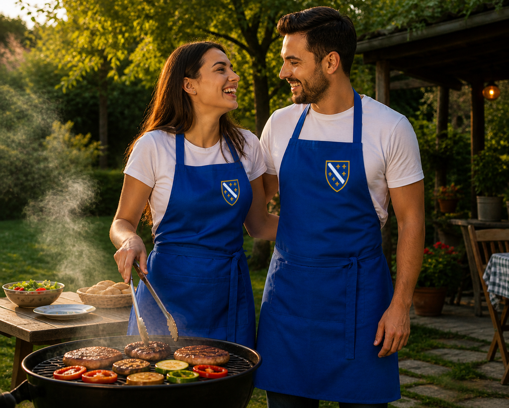 Grill pregača - Bosanski grb sa ljiljanima | Lijeva prsa