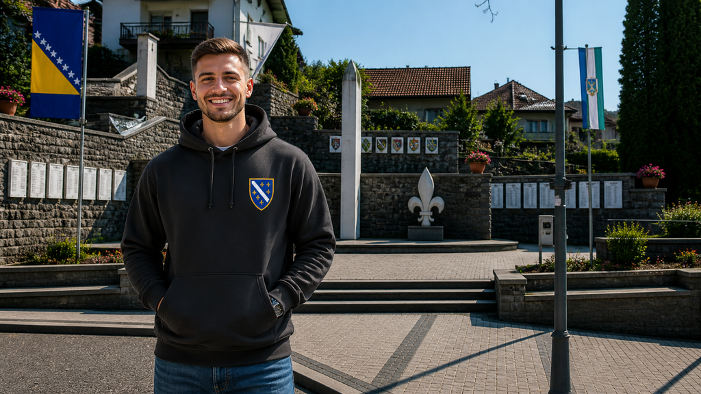Bosnien Premium dukserica 🇧🇦 – Klasični Bosanski Grb 🔥 Najprodavaniji | Lijeva strana grudi