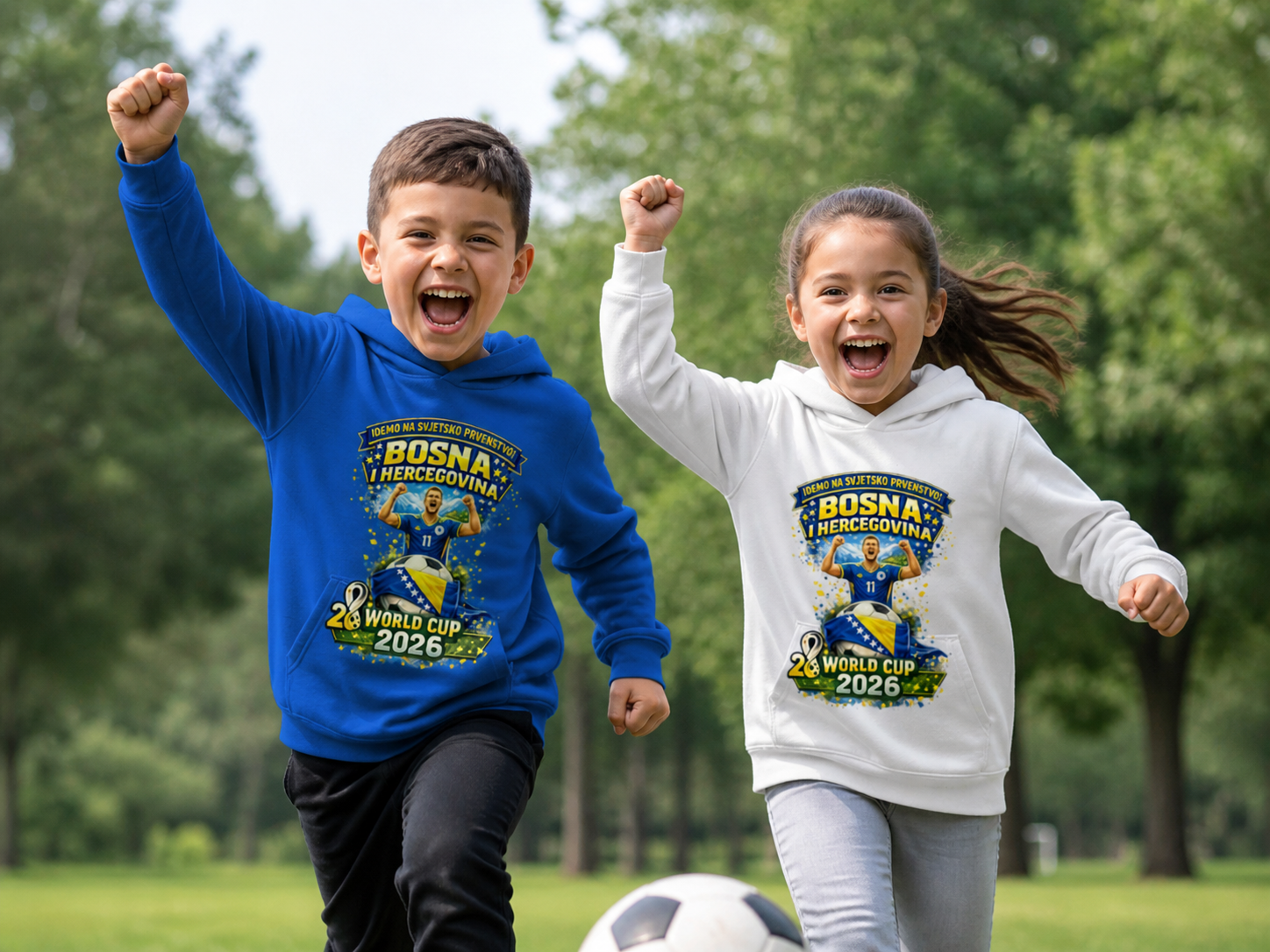 Dječija osnovna dukserica – Bosna | Dizajn 01 | Prednja štampa