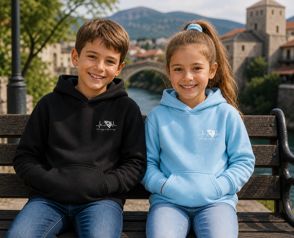 Dječija osnovna majica Bosnien – Bosna Herzschlag | Lijeva prsa